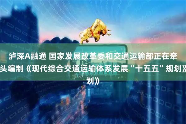 泸深A融通 国家发展改革委和交通运输部正在牵头编制《现代综合交通运输体系发展“十五五”规划》